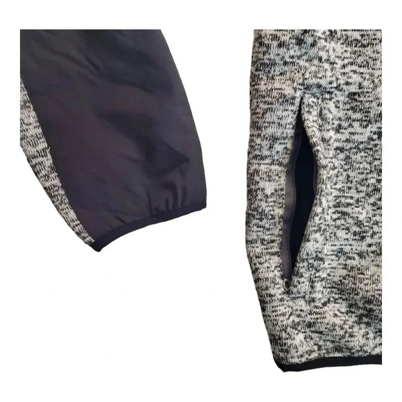 Vintage Roots Canada Men's Fleece Jacket Size Large Heather Black White Full Zip - Picture 10 of 16